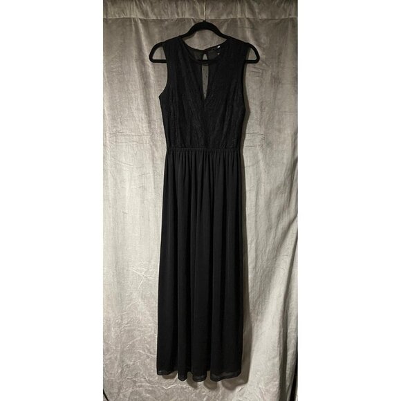 H&M Black Mesh Maxi Dress Small - Picture 4 of 9